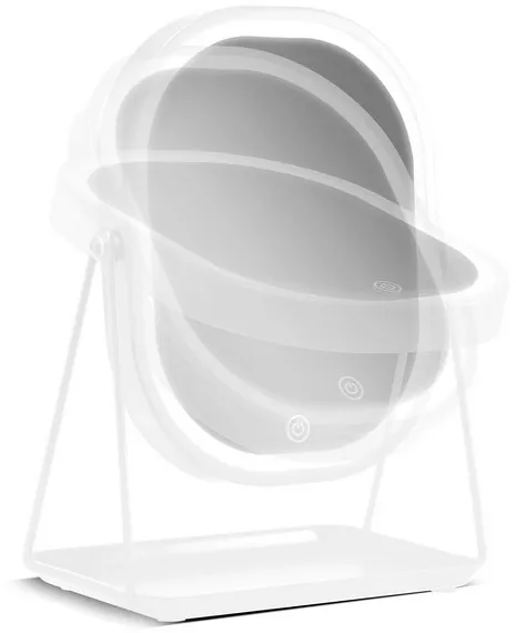 Gillian Jones - Bordspejl med dobbelt spejl og bakke (Hvid/White)